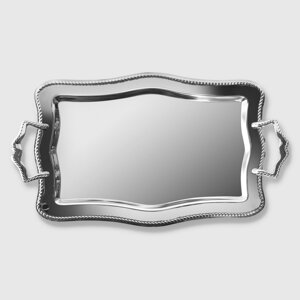 Поднос зеркальный Nehir Zincir серебристый 47х31 см