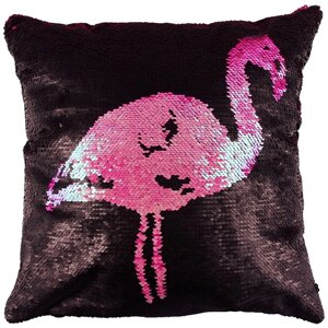 Подушка с пайетками «Фламинго», 40 х 40 см