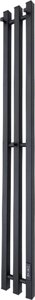 Полотенцесушитель электрический Маргроид Inaro профильный 120х12 R с крючками, черный матовый Inaro3v-12012-1081-9005R