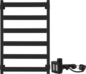 Полотенцесушитель электрический Secado Комано 1 80x50, ТЭН КТХ 4, черный матовый, R Комано 1 (30-50-10) 80/50, черный матовый