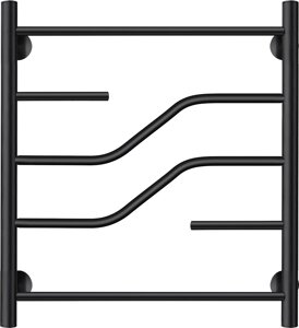 Полотенцесушитель электрический Secado Риволи 60x50, черный, R Риволи 60/50, электрический R, ЧЕРНЫЙ МАТОВЫЙ