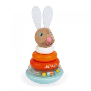 Развивающая игрушка Janod Пирамидка-качалка Кролик