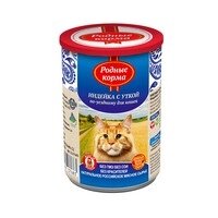 Родные Корма / Консервы для кошек Индейка с Уткой по-Уездному (цена за упаковку)