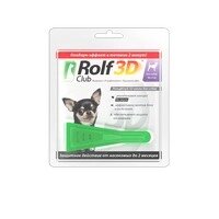 Rolf Club 3D / Капли Рольф Клуб от Клещей и Блох для собак весом до 4 кг