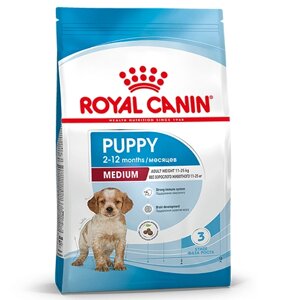 Royal Canin Medium Puppy / Сухой корм Роял Канин Медиум Паппи для Щенков Средних пород в возрасте от 2 до 12 месяцев