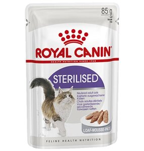 Royal Canin Sterilised Mousse Pate / Паучи Роял Канин Стерилайзд для взрослых кастрированных котов и Стерилизованных кошек Паштет (цена за упаковку)