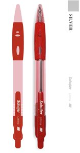 Ручка шариковая авт. красная 0,5мм, Schiller (Baihui 21121)