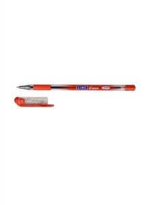 Ручка шариковая красная Glycer 0,7мм, резин. грип, пласт. корпус, колпачок, Linc
