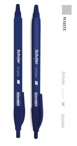 Ручка шариковая Schiller, Simplex, автоматическая синяя 0,7 мм