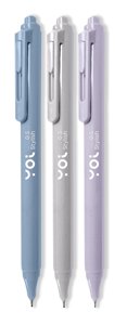 Ручка шариковая Yoi, Stylish, автоматическая синяя 0,5 мм, в ассортименте