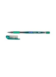Ручка шариковая зеленая Glycer 0,7мм, резин. грип, пласт. корпус, колпачок, Linc