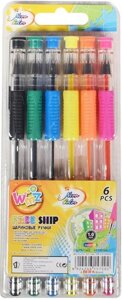 Ручки шариковые Neon Color, 6 цв.