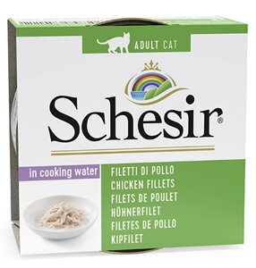 Schesir / Влажный корм Консервы Шезир для кошек Курица в собственном соку (цена за упаковку)
