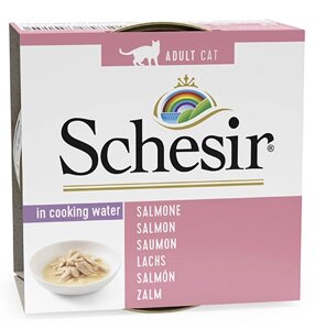 Schesir / Влажный корм Консервы Шезир для кошек Лосось в собственном соку (цена за упаковку)