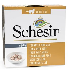 Schesir / Влажный корм Консервы Шезир для кошек Тунец алоэ (цена за упаковку)