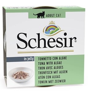 Schesir / Влажный корм Консервы Шезир для кошек Тунец морские водоросли (цена за упаковку)