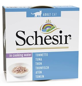 Schesir / Влажный корм Консервы Шезир для кошек Тунец в собственном соку (цена за упаковку)
