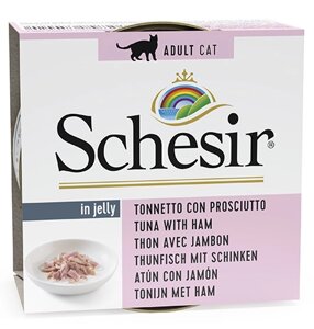 Schesir / Влажный корм Консервы Шезир для кошек Тунец ветчина (цена за упаковку)