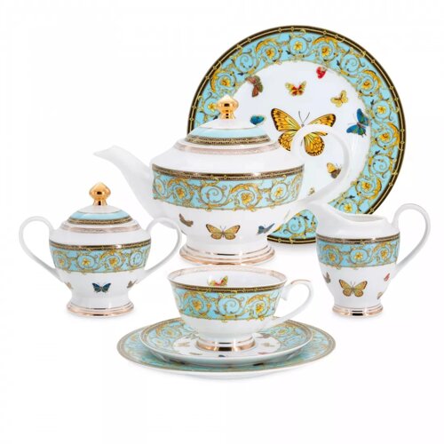 Сервиз чайный ANNA LAFARG MIDORI Бабочки 42 предмета 12 персон