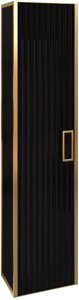 Шкаф-пенал Armadi Art Monaco подвесной, черный глянец, золото 868-BG