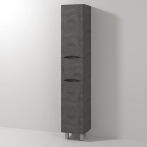 Шкаф-пенал Vod-Ok Adel 30 L, с бельевой корзиной, серый камень /8565