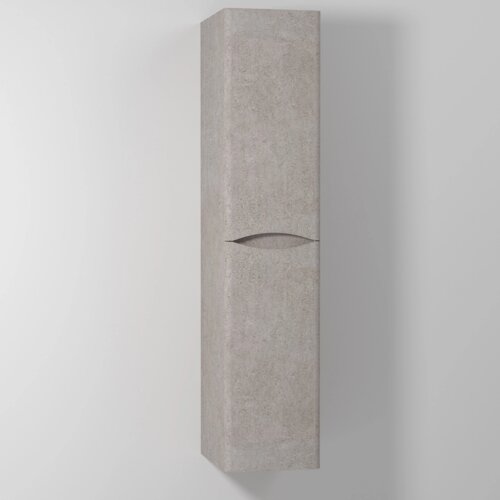 Шкаф-пенал Vod-Ok Adel 35 R, с бельевой корзиной, подвесной, белый камень /8675