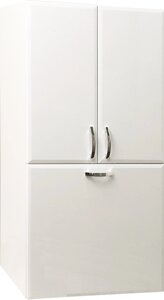 Шкаф Vod-Ok 60 над стиральной машиной, с бельевой корзиной, белый /00000466