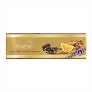 Шоколад горький Lindt Gold с Апельсином и Миндалем 300 г