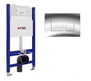 Система инсталляции для подвесных унитазов Enio Tecnico 50 с кнопкой Cubo хром глянцевый