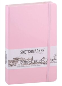 Скетчбук 13*21 80л Sketchmarker розовый, 140г/м2, слоновая кость, тв. обл.