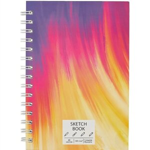 Скетчбук А5 60л SKETCHBOOK. Shine белый офсет, 120г/м2, софт. тач., евроспираль