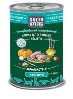 Solid Natura Holistic Monoprotein / Консервы Солид Натура Беззерновые для кошек Кролик (цена за упаковку)