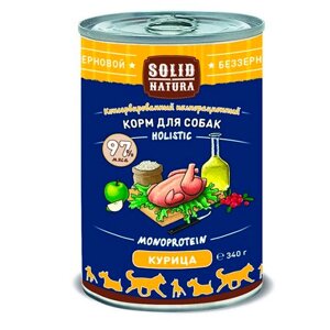 Solid Natura Holistic Monoprotein / Консервы Солид Натура Беззерновые для собак Курица (цена за упаковку)