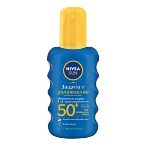 Солнцезащитный спрей Nivea Защита и увлажнение SPF 50+ 200 мл