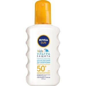 Спрей для детей солнцезащитный Nivea Sun Kids Ультра Защита СЗФ 50+ 200 мл