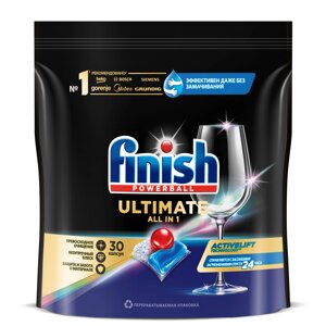 Средство для мытья посуды в посудомоечной машине Finish ultimate 30 шт