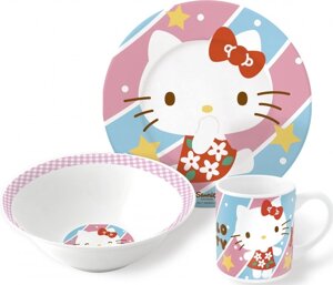 Stor Набор посуды керамической Hello Kitty №4 (3 предмета)