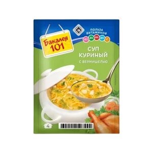 Суп Бакалея 101 Куриный с вермишелью, 60 г