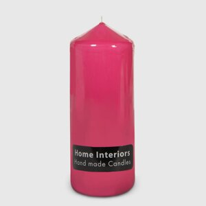 Свеча столбик Home Interiors розовый 7х18 см