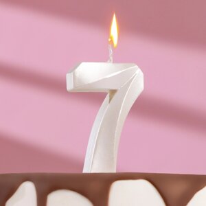 Свеча в торт Страна Карнавалия Грань цифра 7 жемчужная
