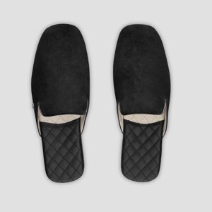 Тапочки Togas Реон черные мужские кожаные, размер 46-47