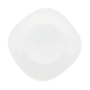 Тарелка десертная Кулинарк белая каре 20 см