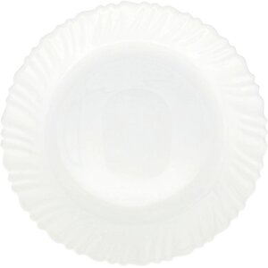 Тарелка десертная Кулинарк белая спираль 19,5 см