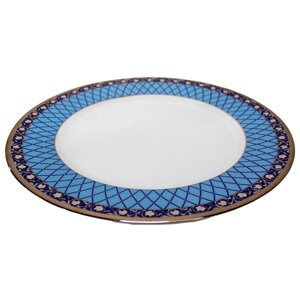 Тарелка мелкая Thun Cairo Сетка на синем 25 см