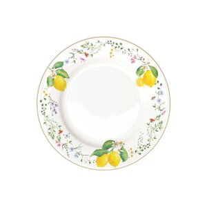 Тарелка обеденная Easy life Цветы и лимоны 26,5 см