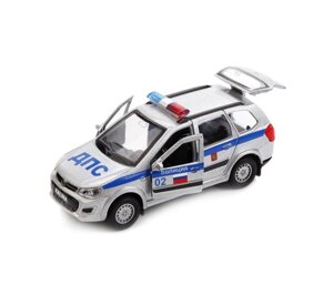 Технопарк Машина металлическая Lada Kalina Cross Полиция 12 см