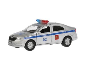 Технопарк Машина металлическая Skoda Rapid Полиция 12 см