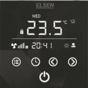 Терморегулятор Elsen EKA. 01.02B для принудительной конвекции, черный