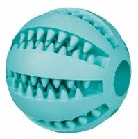 Trixie DentaFun / Игрушка Трикси для собак "Мяч Бейсбол" натуральный каучук Зеленый
