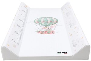 Vikalex Пеленальная доска №3 с ростомером Облачный Цирк Мышка 79х45х10 см